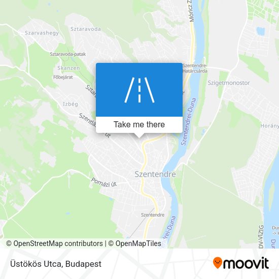 Üstökös Utca map