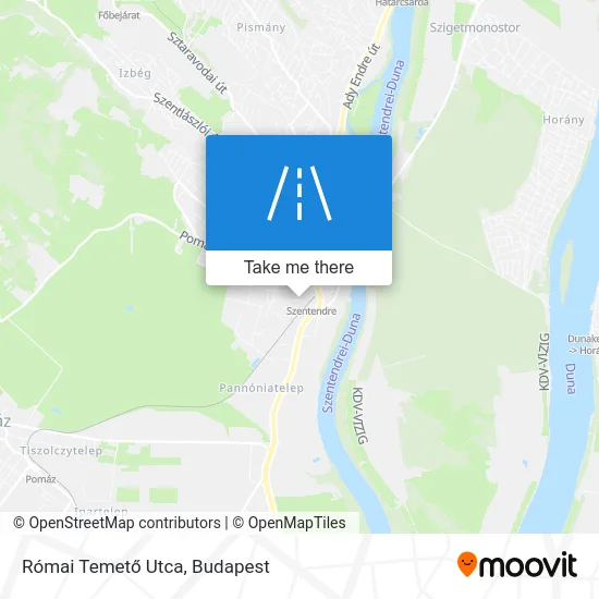Római Temető Utca map