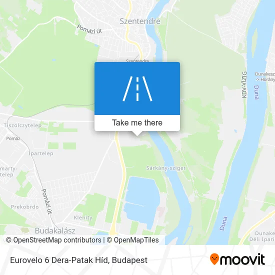 Eurovelo 6 Dera-Patak Híd map