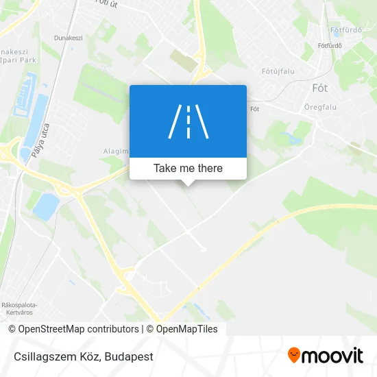 Csillagszem Köz map