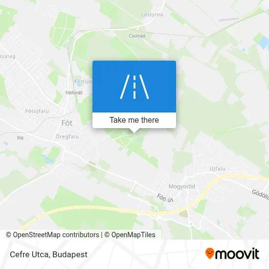 Cefre Utca map