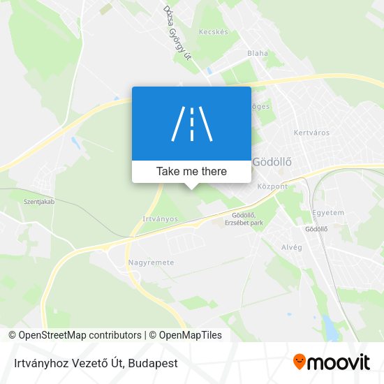 Irtványhoz Vezető Út map