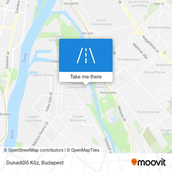 Dunadűlő Köz map