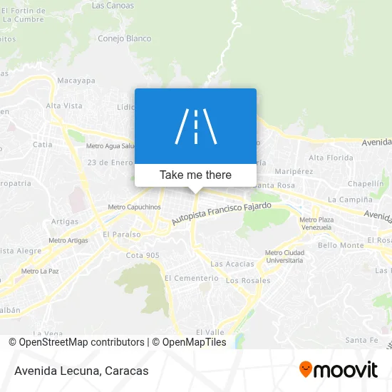Avenida Lecuna map