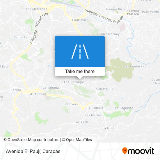 Avenida El Paují map