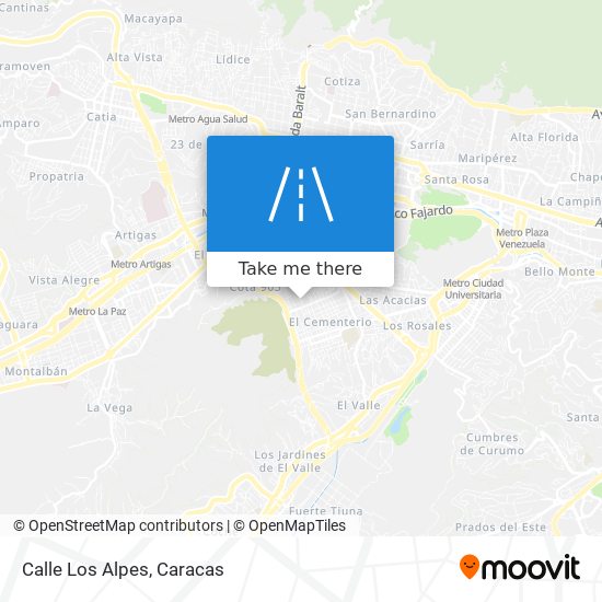 Calle Los Alpes map