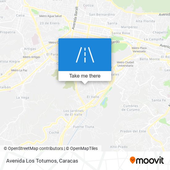 Avenida Los Totumos map