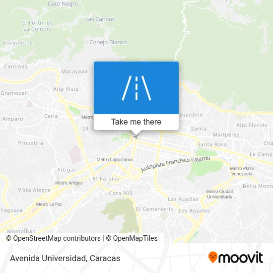 Avenida Universidad map