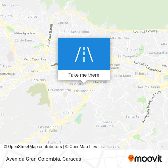 Avenida Gran Colombia map