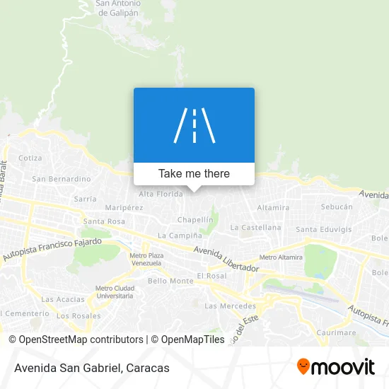 Avenida San Gabriel map