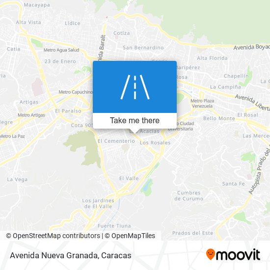 Avenida Nueva Granada map