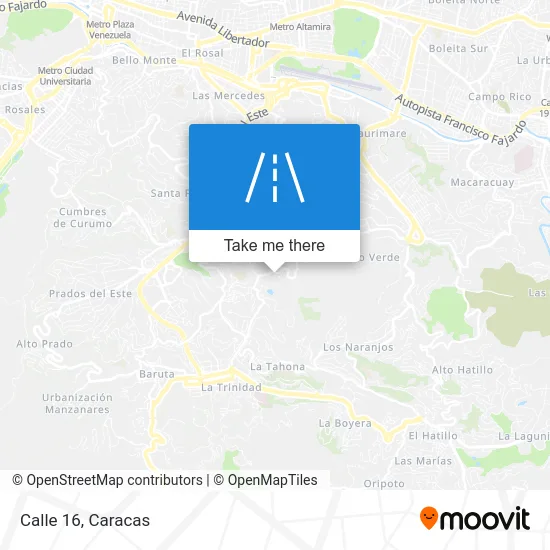 Calle 16 map