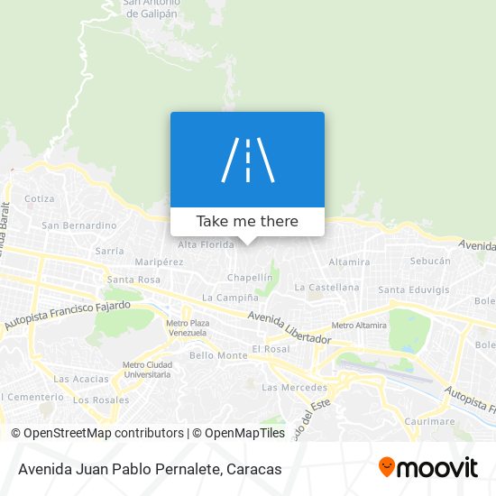 Avenida Juan Pablo Pernalete map