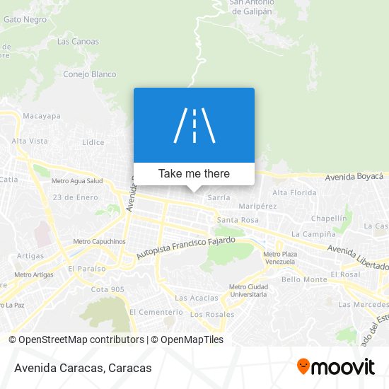 Mapa de Avenida Caracas