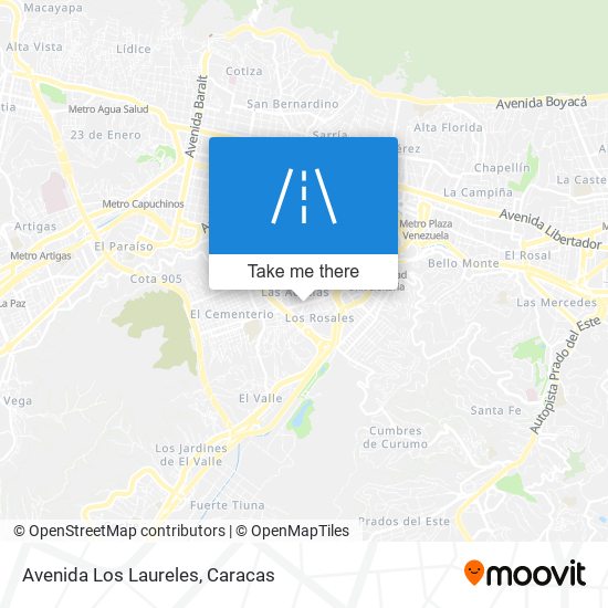 Avenida Los Laureles map