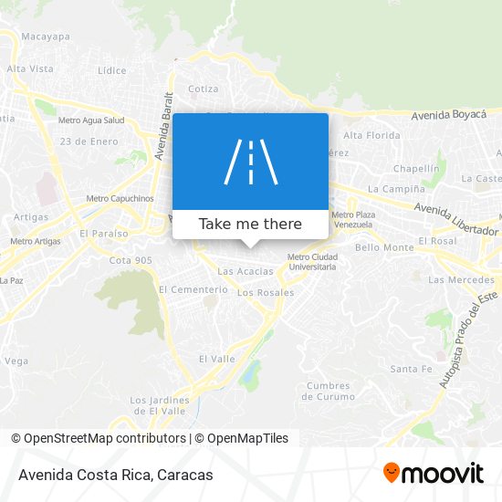 Avenida Costa Rica map