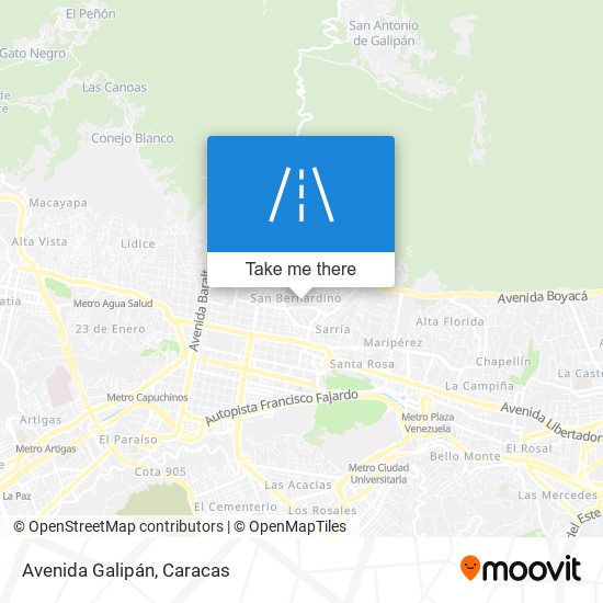 Avenida Galipán map