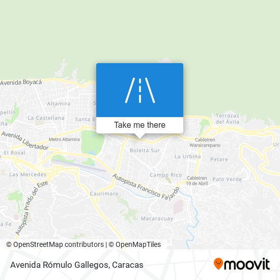 Avenida Rómulo Gallegos map