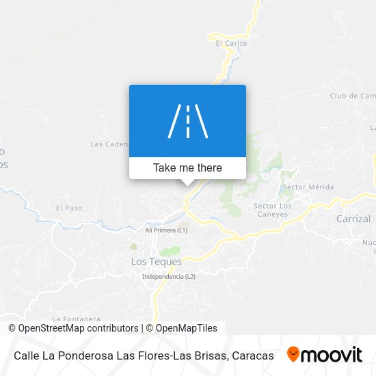 Mapa de Calle La Ponderosa Las Flores-Las Brisas