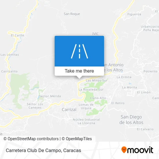 Carretera Club De Campo map