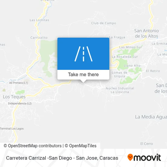 Carretera Carrizal -San Diego - San Jose map