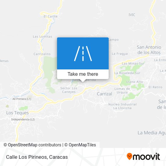 Mapa de Calle Los Pirineos