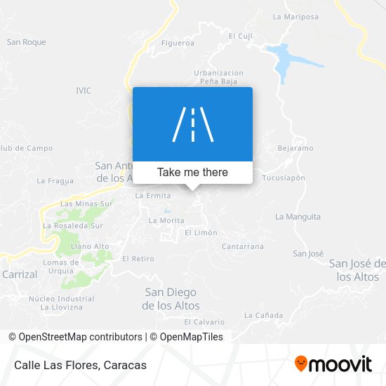 Mapa de Calle Las Flores