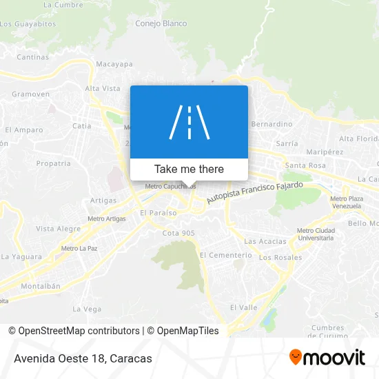 Avenida Oeste 18 map