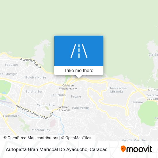 Mapa de Autopista Gran Mariscal De Ayacucho