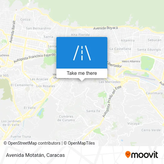 Avenida Motatán map