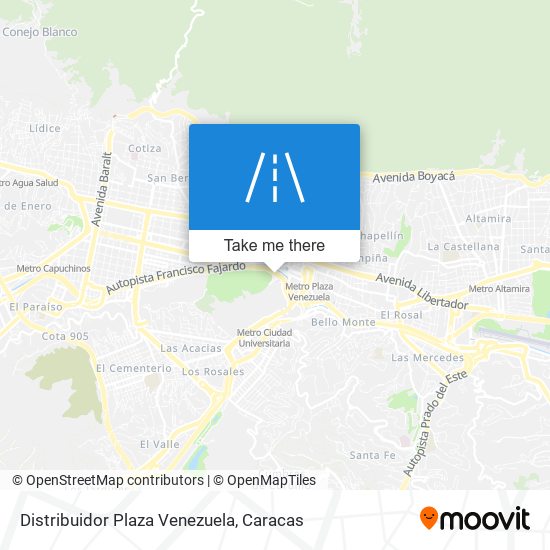 Distribuidor Plaza Venezuela map