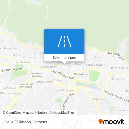 Calle El Rincón map