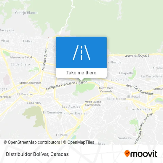 Distribuidor Bolívar map