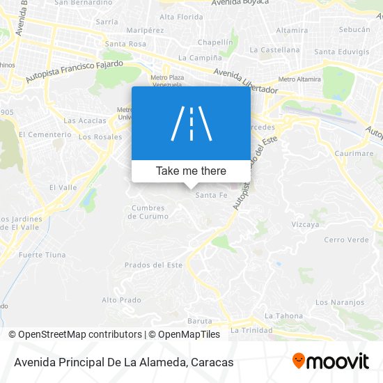 Mapa de Avenida Principal De La Alameda