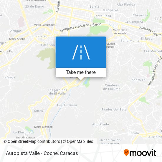 Mapa de Autopista Valle - Coche