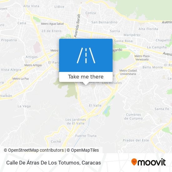 Mapa de Calle De Átras De Los Totumos