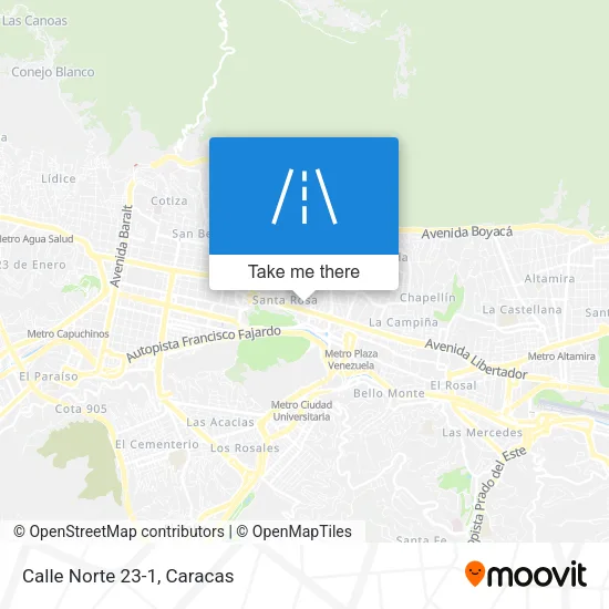 Calle Norte 23-1 map