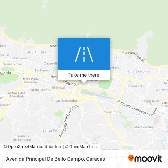 Avenida Principal De Bello Campo map