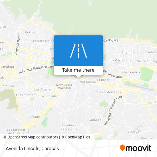 Avenida Lincoln map