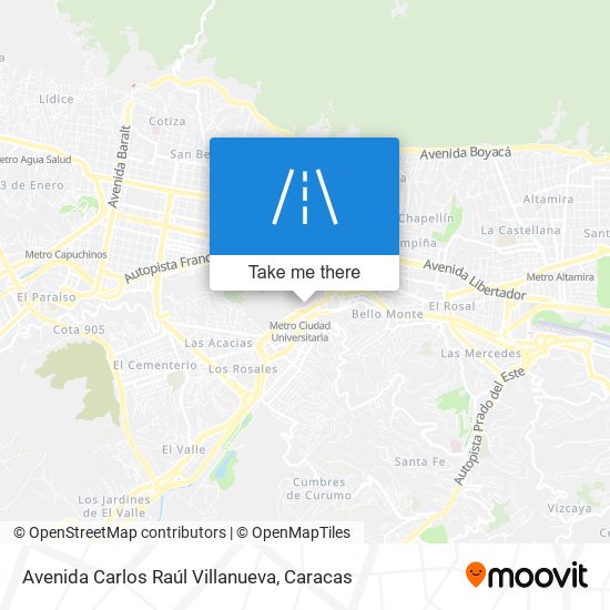 Avenida Carlos Raúl Villanueva map