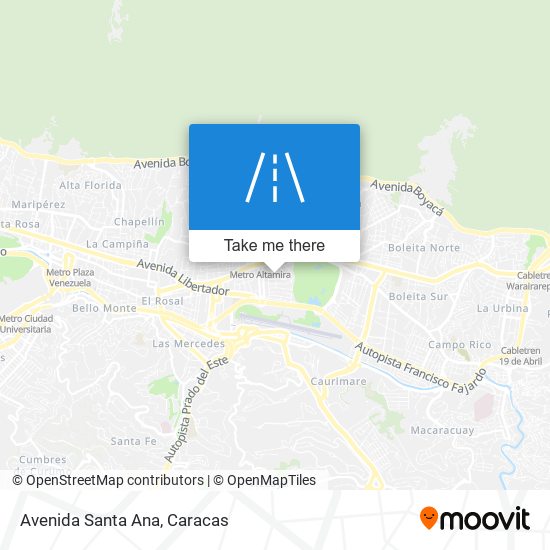 Avenida Santa Ana map