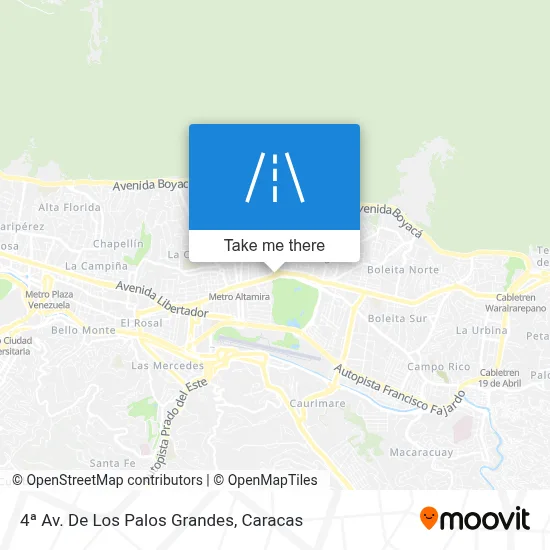 4ª Av. De Los Palos Grandes map