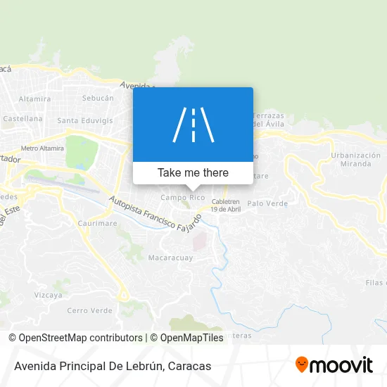 Avenida Principal De Lebrún map