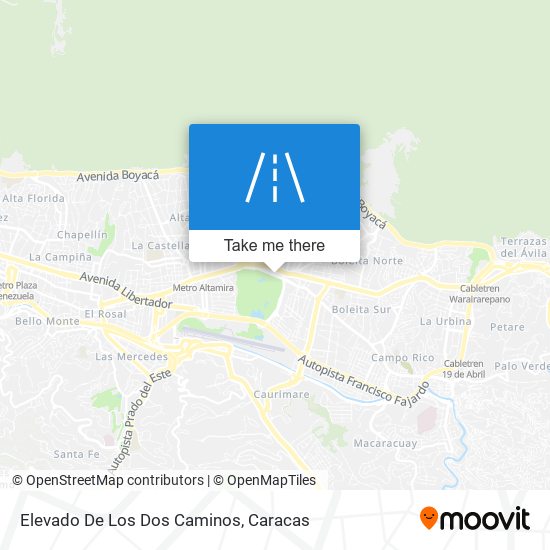 Elevado De Los Dos Caminos map