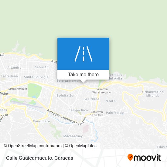 Mapa de Calle Guaicamacuto