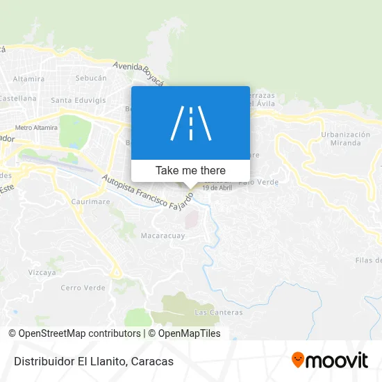 Distribuidor El Llanito map