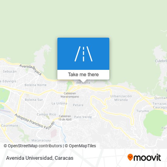 Avenida Universidad map