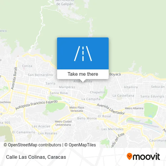 Calle Las Colinas map