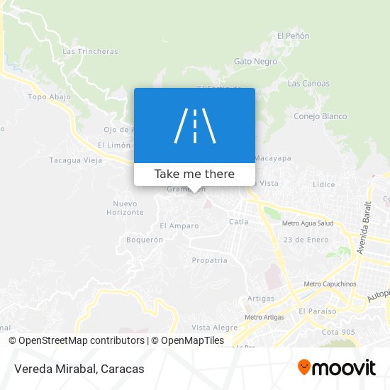 Vereda Mirabal map