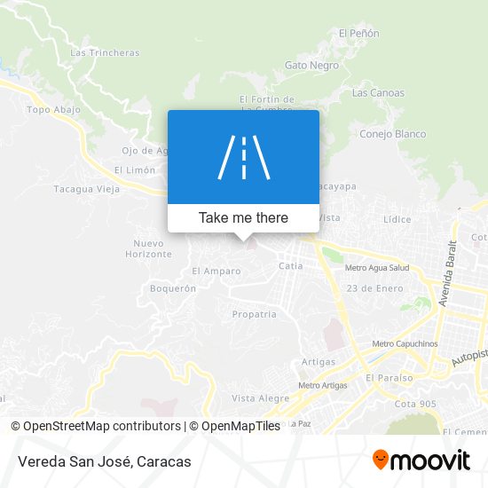 Vereda San José map